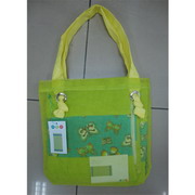 100% cotton velour printed bag